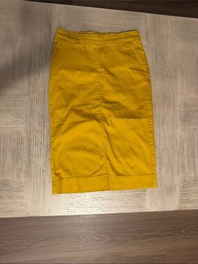 Jade Mackenzie Mustard Yellow Pencil Skirt -  stretch